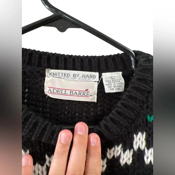 Vintage hand knit Christmas sweater - Picture 3 of 4